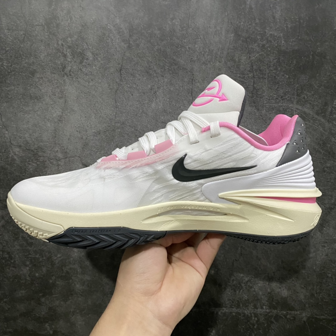 [Destroy the world] NK Air Zoom GT Cut 2 second generation cushioning practical basketball shoes white powder FD9905-101