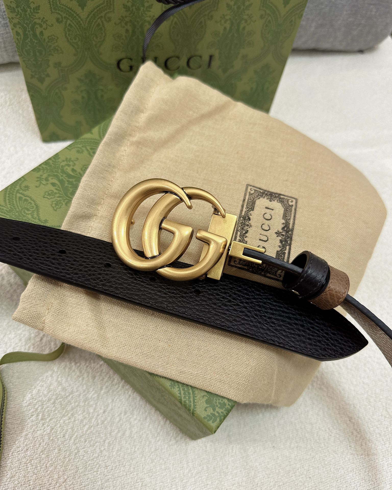 Gucci皮带3.7印花进口防水面料