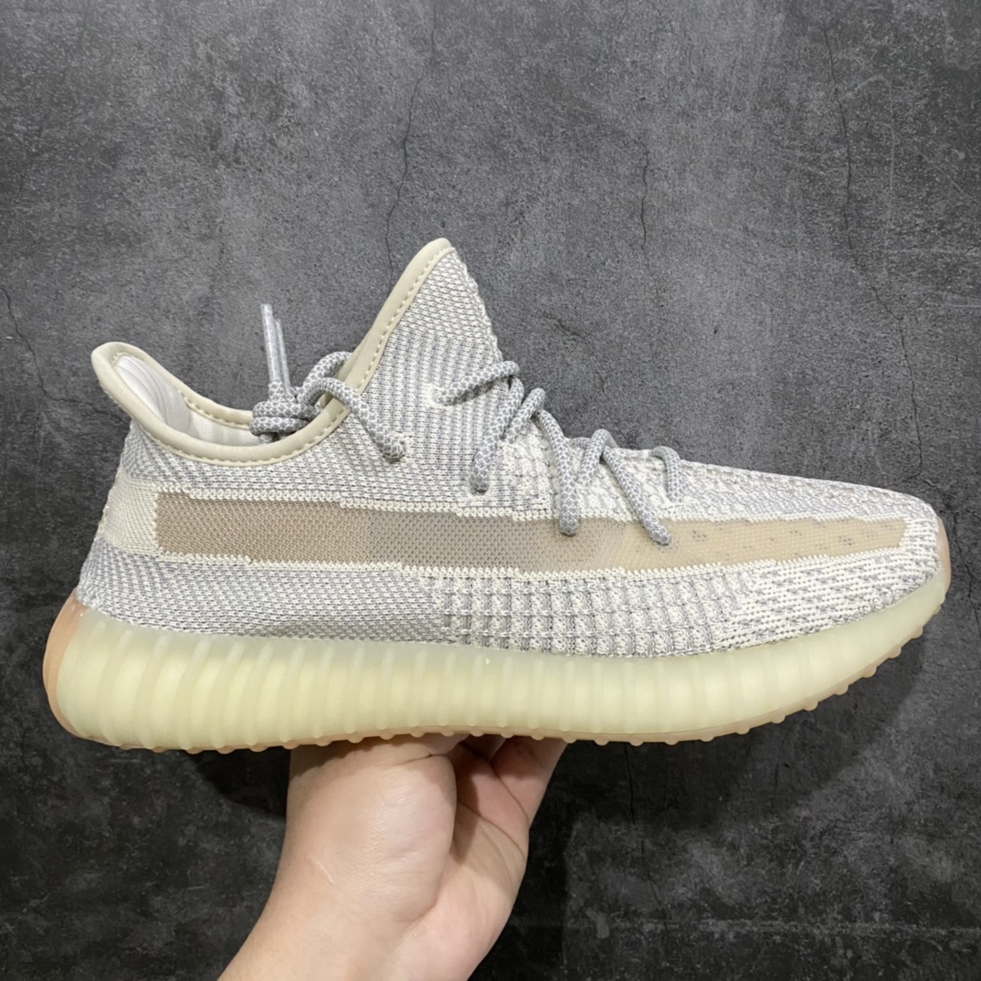 [LW version] Yeezy350 V2 Lundmark shoelaces reflective beard white sesame angel FU9161