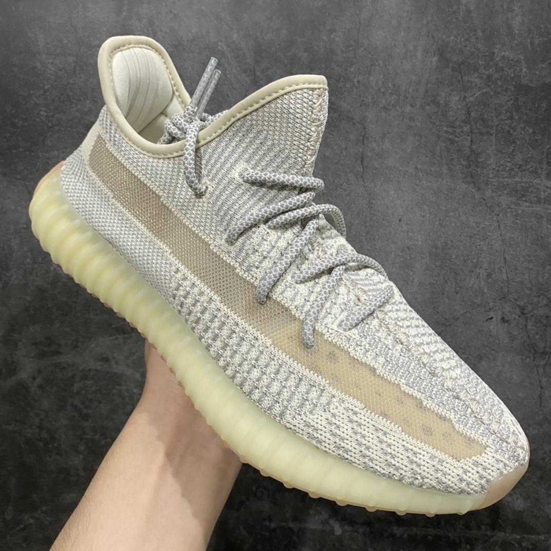 [LW version] Yeezy350 V2 Lundmark shoelaces reflective beard white sesame angel FU9161