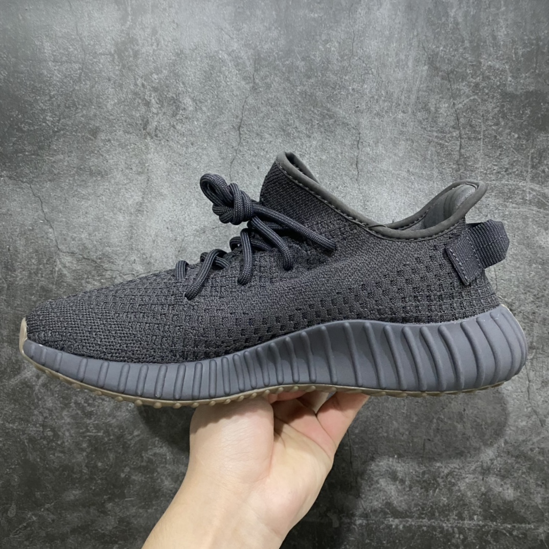 [LW version] Yeezy350 V2 black raw rubber side see-through FY4176