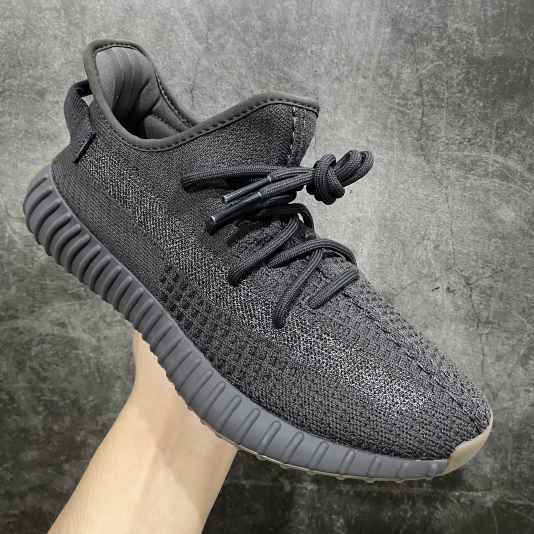 [LW version] Yeezy350 V2 black raw rubber side see-through FY4176