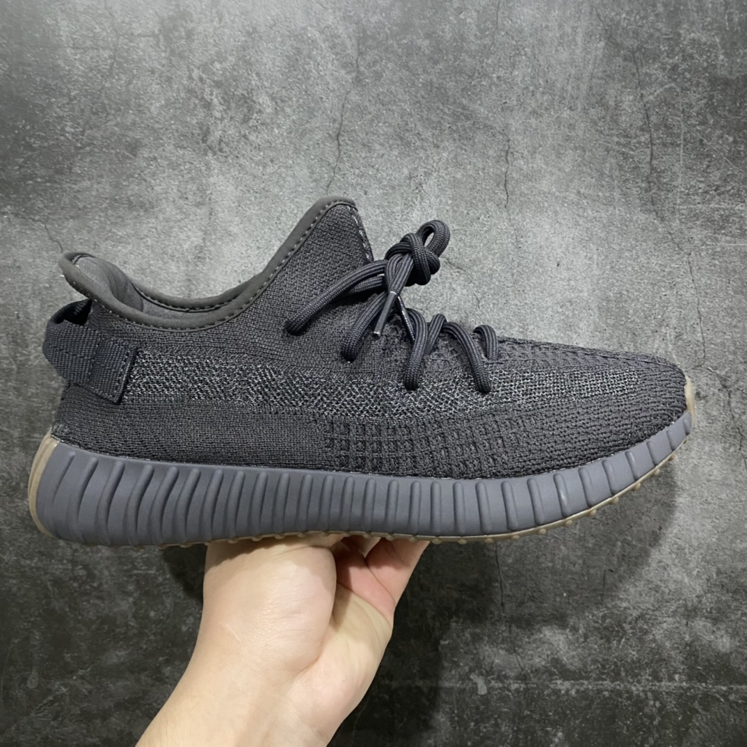 [LW version] Yeezy350 V2 black raw rubber side see-through FY4176