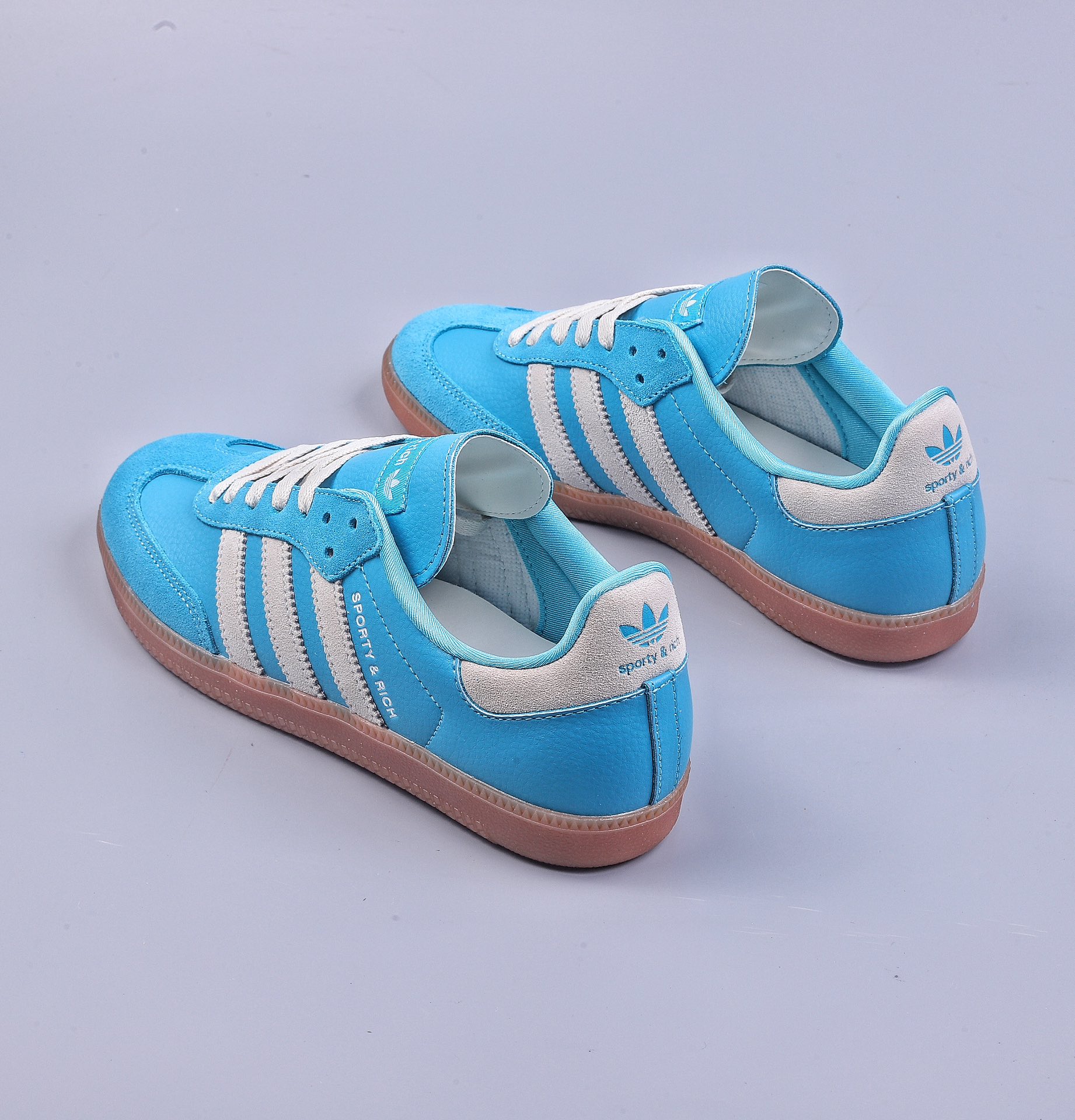 YH Sporty & Rich x Adidas Originals Samba Lake Blue Gray IE6975