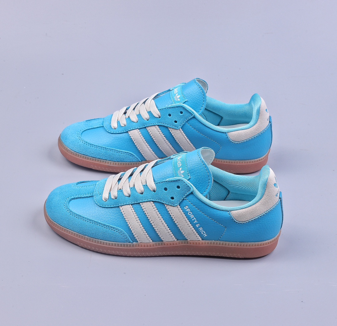 YH Sporty & Rich x Adidas Originals Samba Lake Blue Gray IE6975