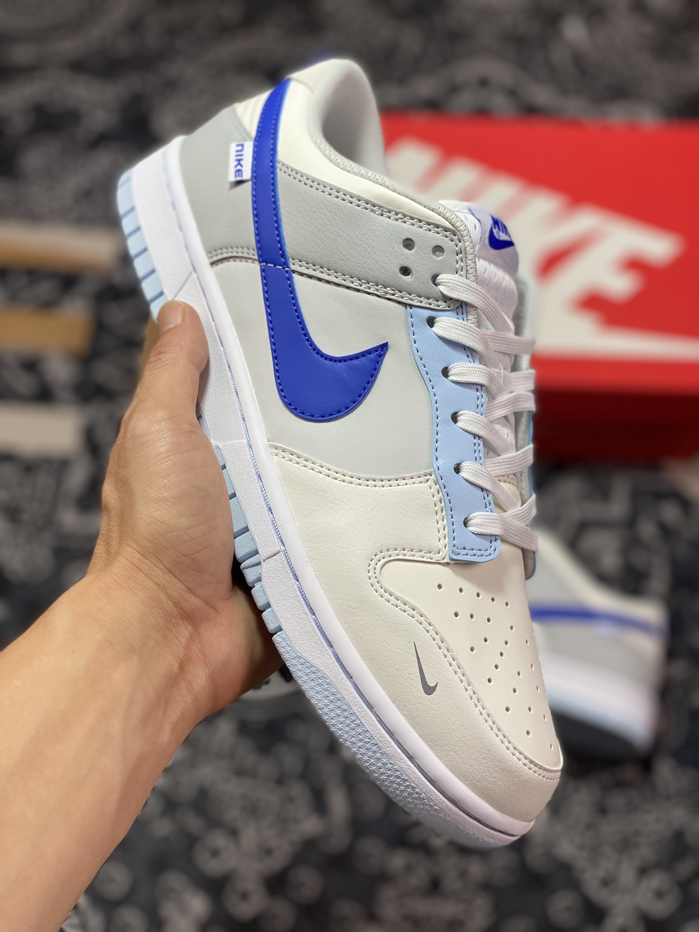 200 原厂级别 Nike Dunk Low “Ivory Hyper Royal” 海盐蓝 FB1843-141