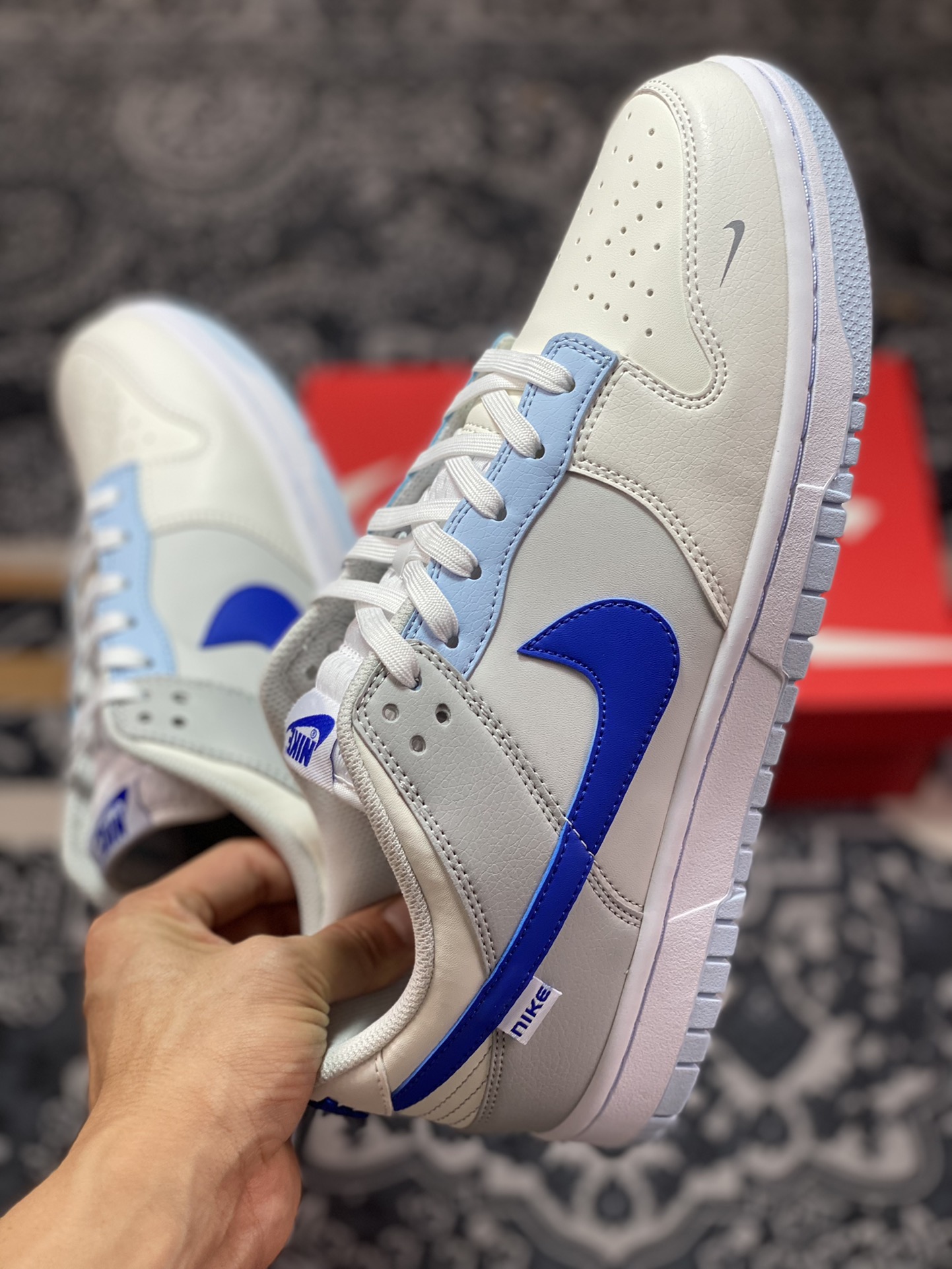 200 原厂级别 Nike Dunk Low “Ivory Hyper Royal” 海盐蓝 FB1843-141