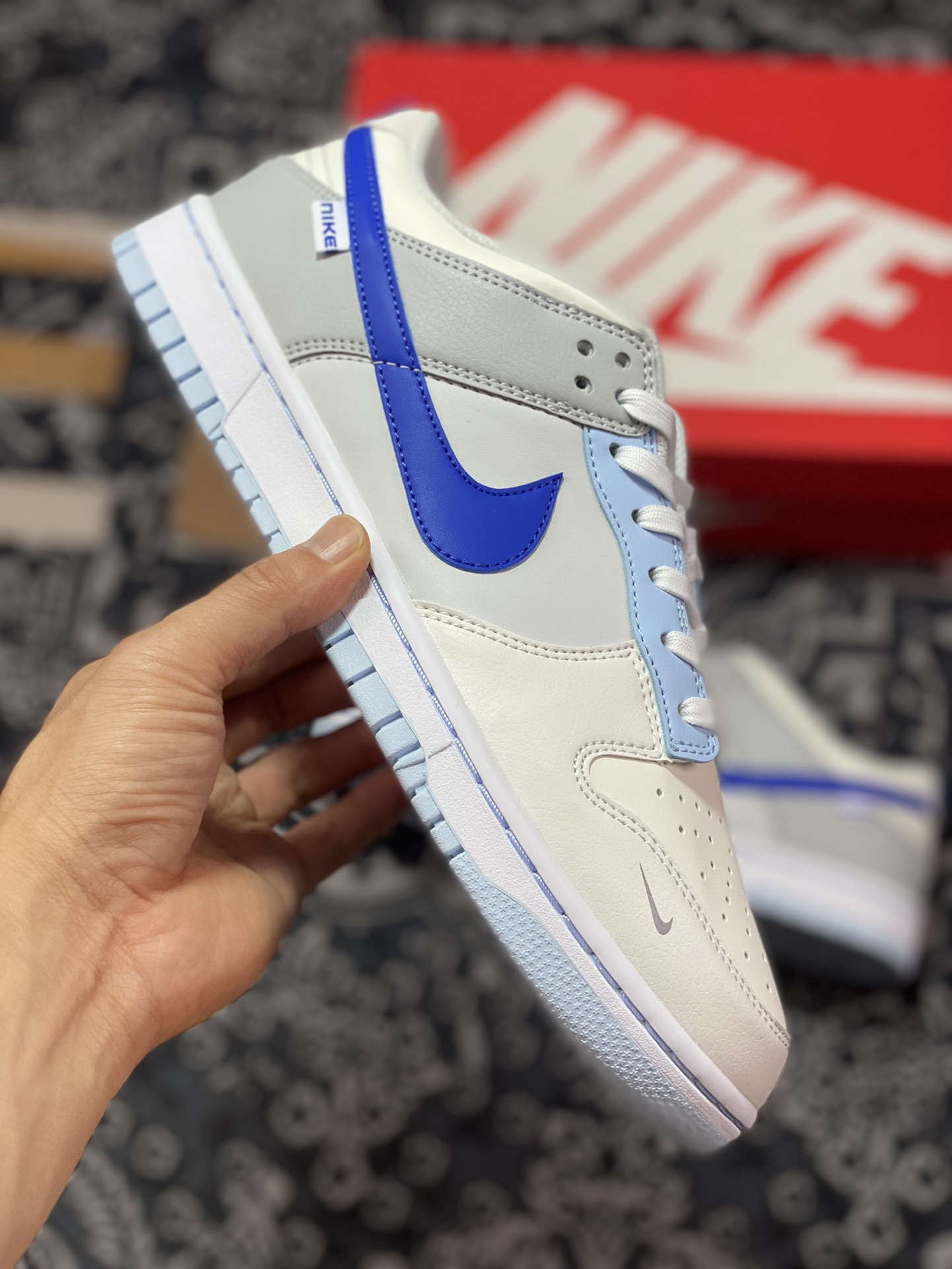 200 原厂级别 Nike Dunk Low “Ivory Hyper Royal” 海盐蓝 FB1843-141
