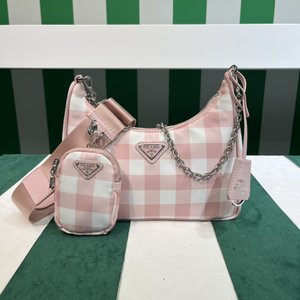 Replica Designer
 Prada Nylon Hobo Handbags Crossbody & Shoulder Bags Lattice Chains
