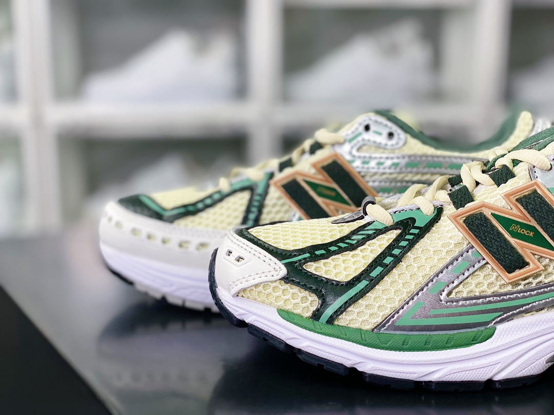 M1906R series low-top retro dad style casual sports jogging shoes ”mesh green gold” M1906RL1