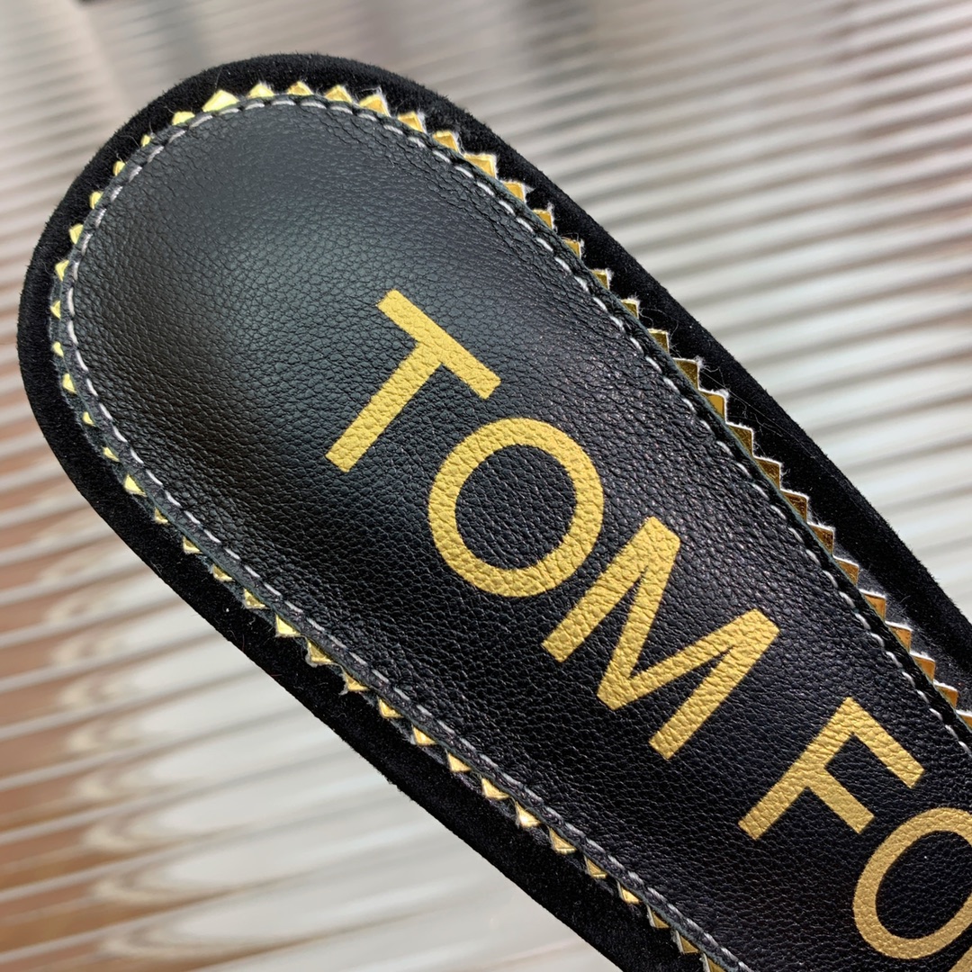 TOMFO*D铁头半拖材质鞋面进口小