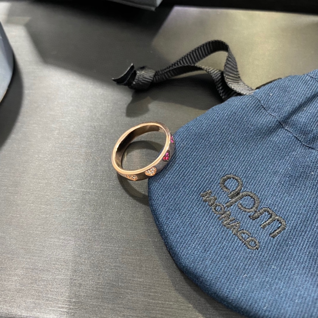 p275 APM Heart Ring roses with a fair and simple fashion front。 - 图片 8