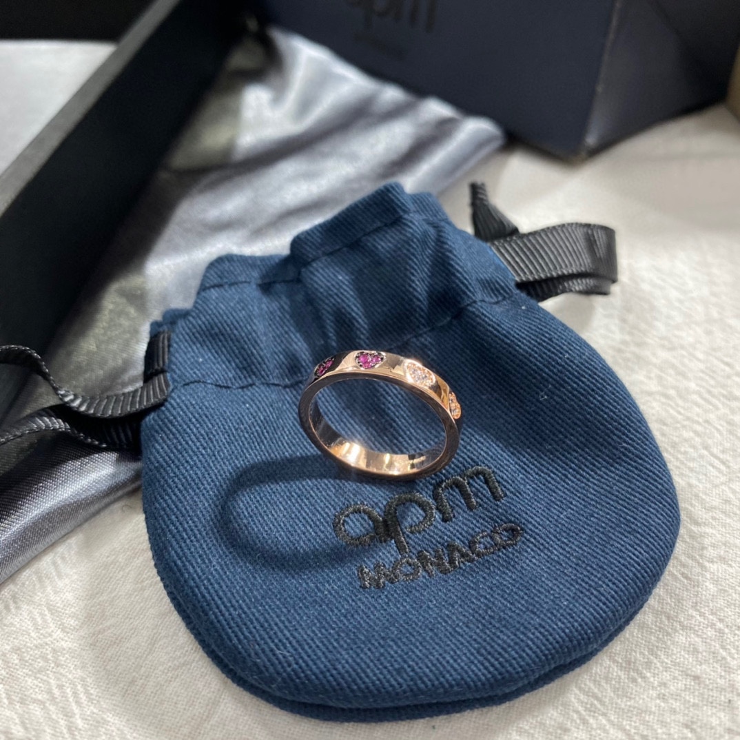 p275 APM Heart Ring roses with a fair and simple fashion front。 - 图片 7