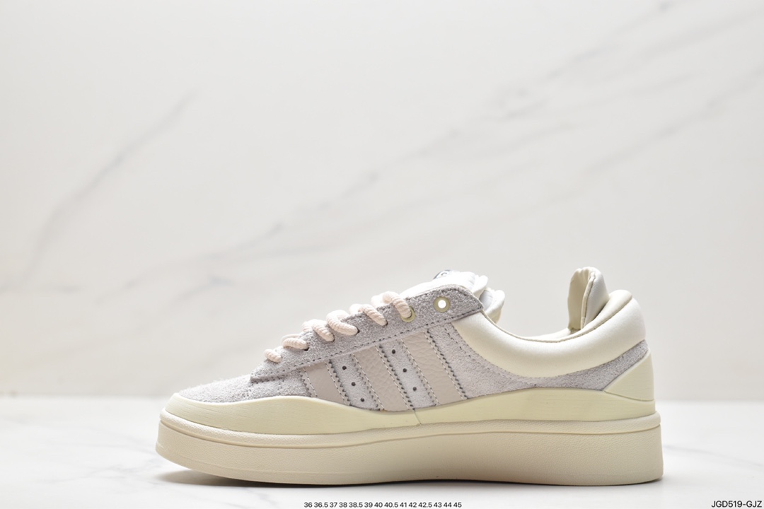 Original box Bad Bunny x adidas originals Campus Bad Bunny white casual sports sneakers FZ5823