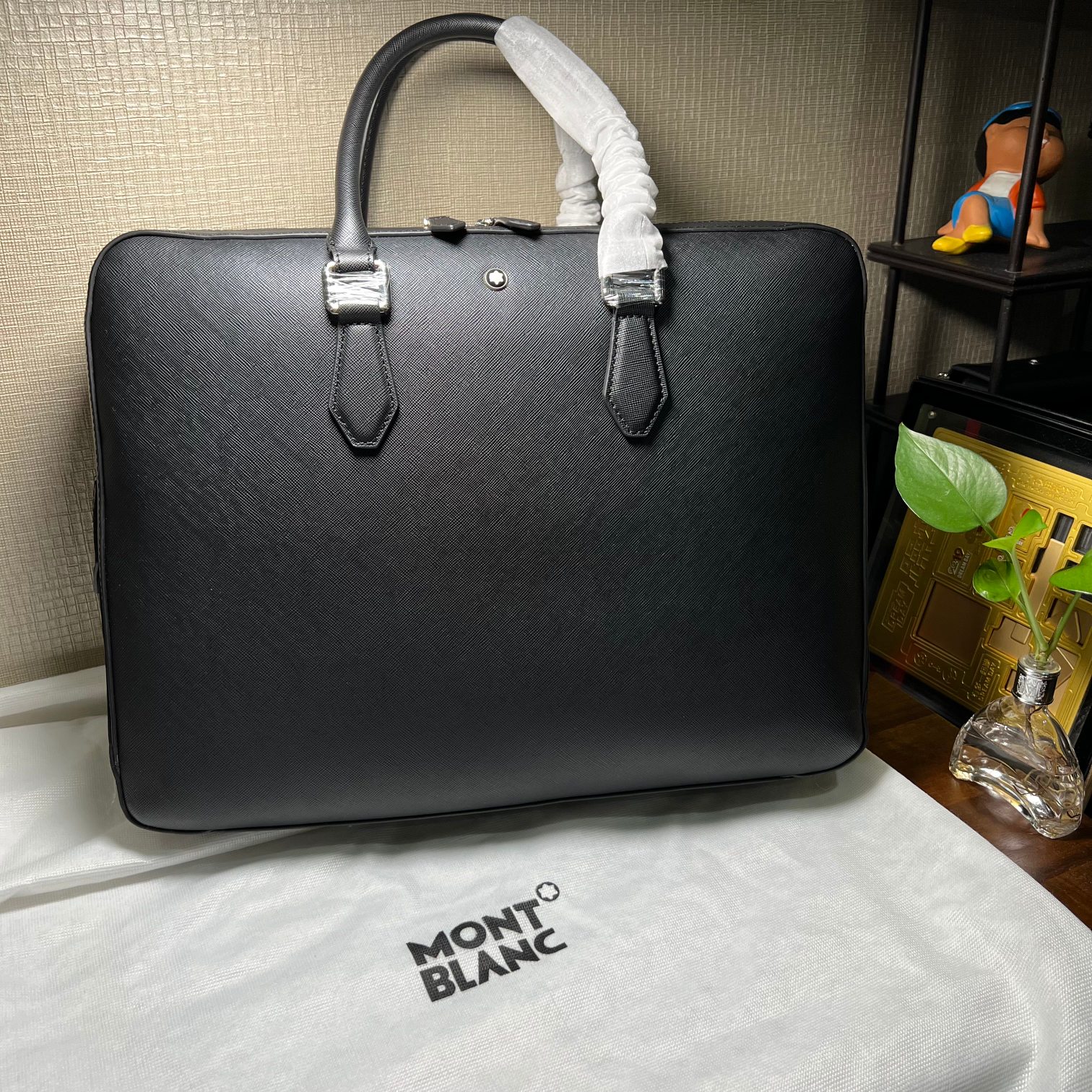 Montblanc Meisterstück A+ Black Leather Double Zip Briefcase 130270