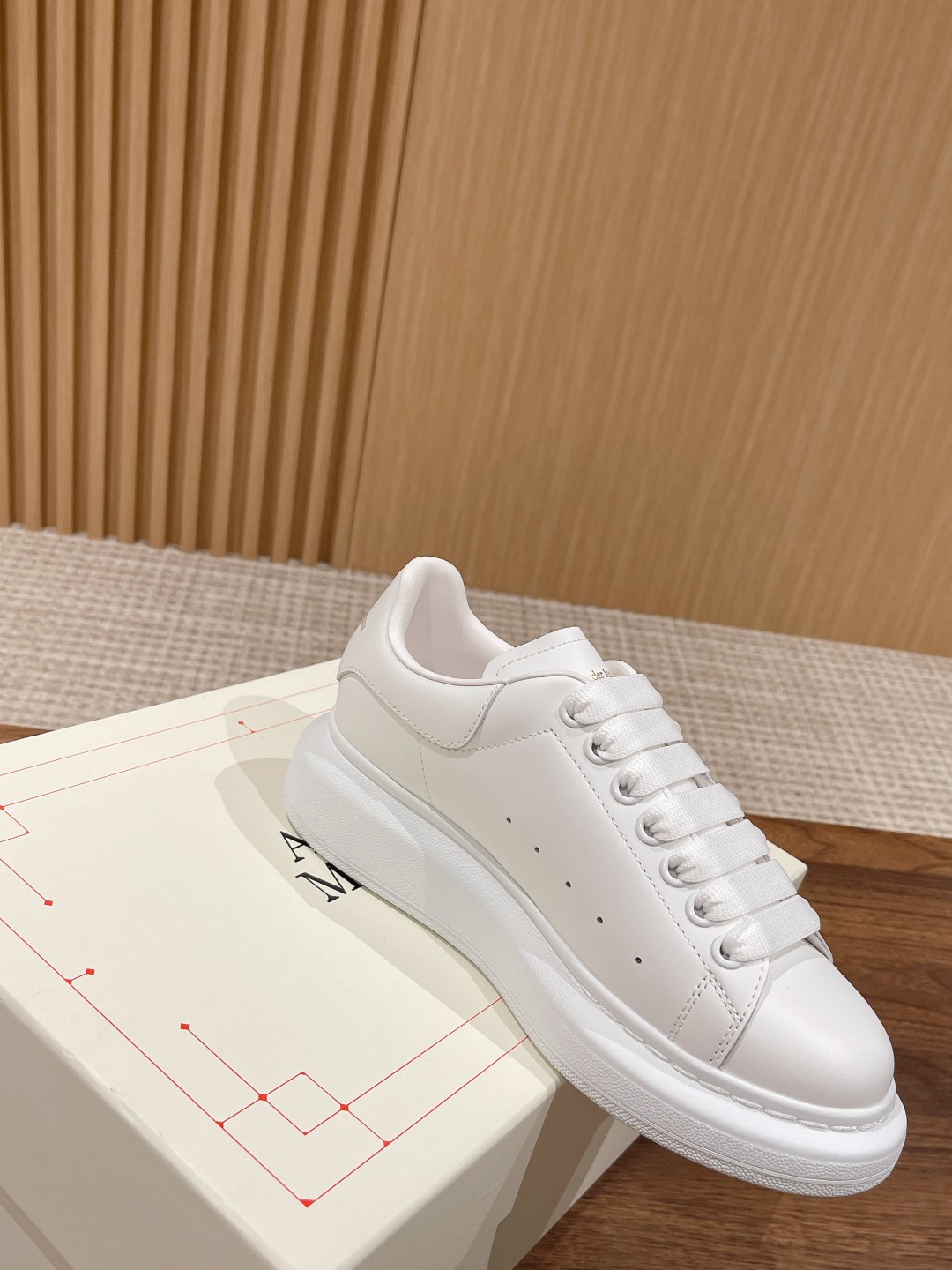 Alexander McQueen Women's Leather Platform Sneakers - Classic White Shoes 3 a1686567133876 5875