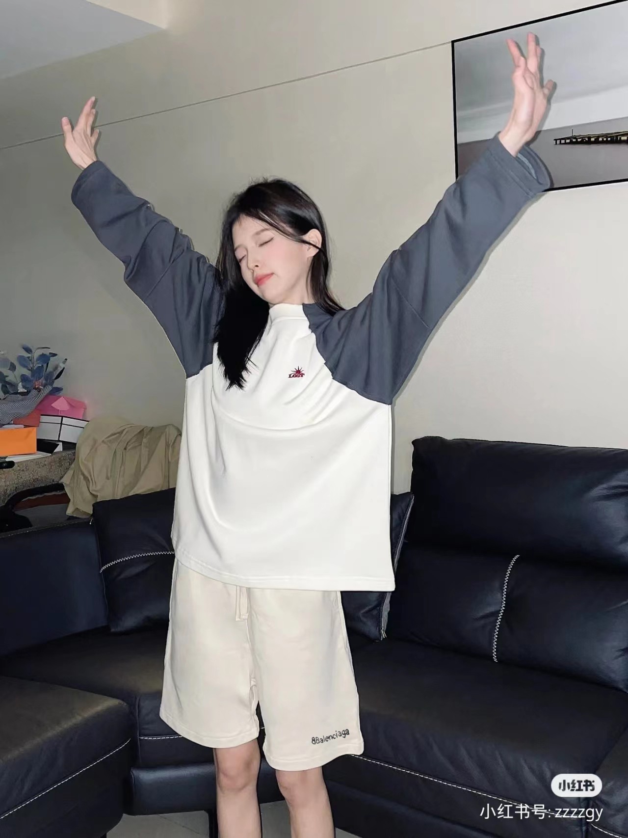 BALENCIAGA 巴黎世家 23ss 模糊字母短裤