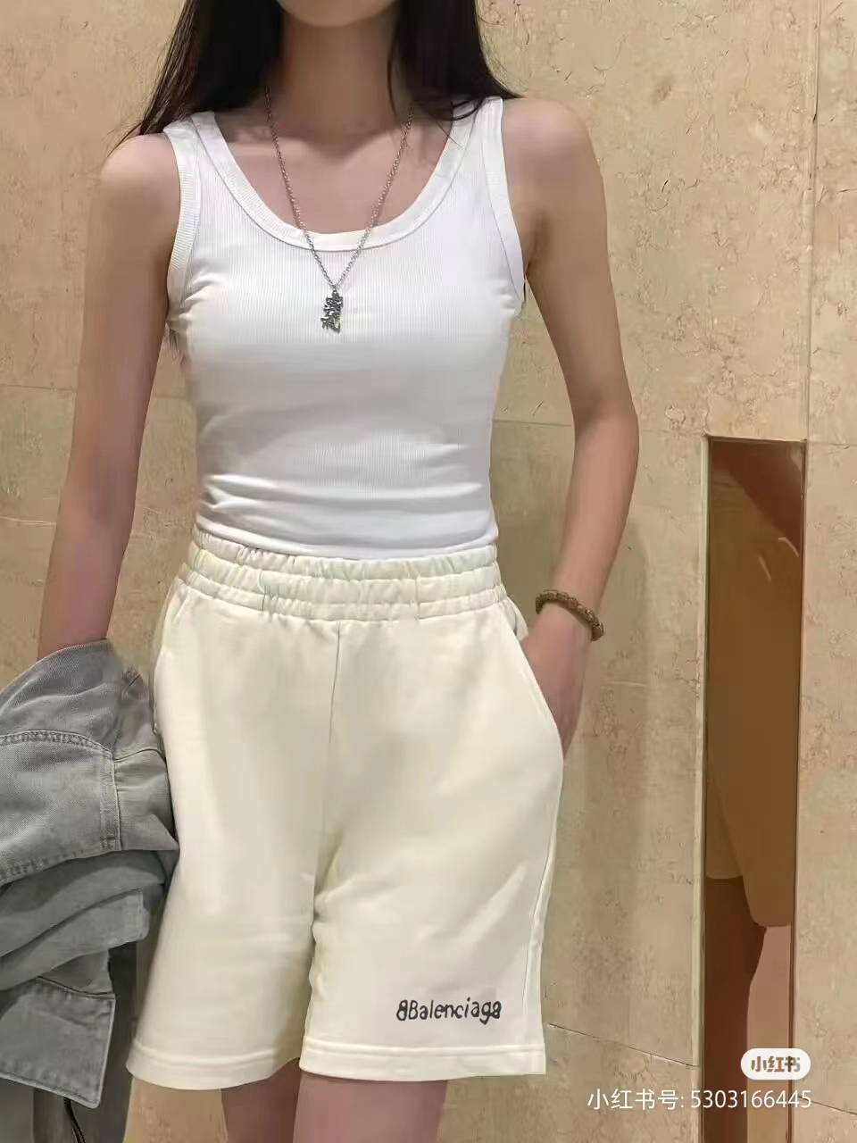 BALENCIAGA 巴黎世家 23ss 模糊字母短裤