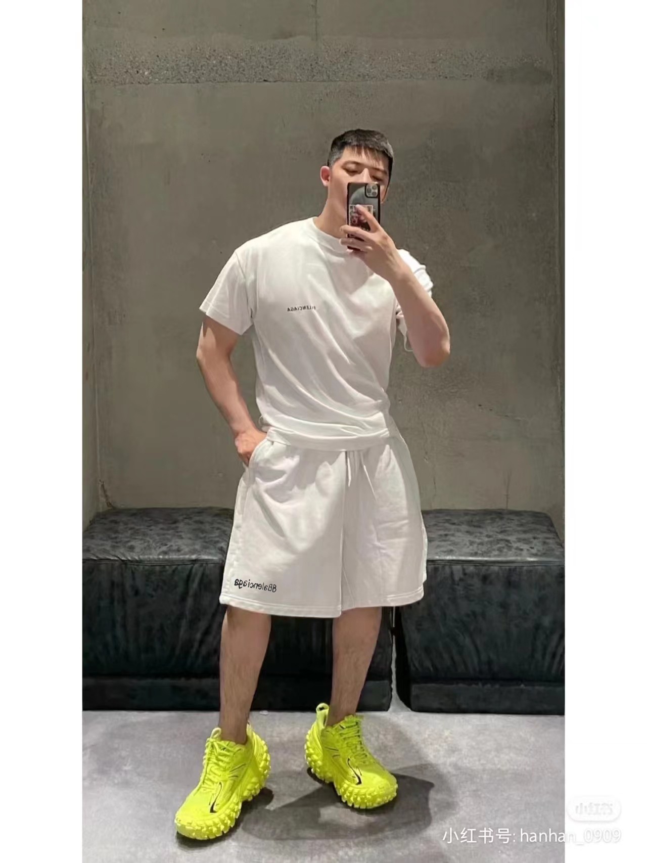 BALENCIAGA 巴黎世家 23ss 模糊字母短裤
