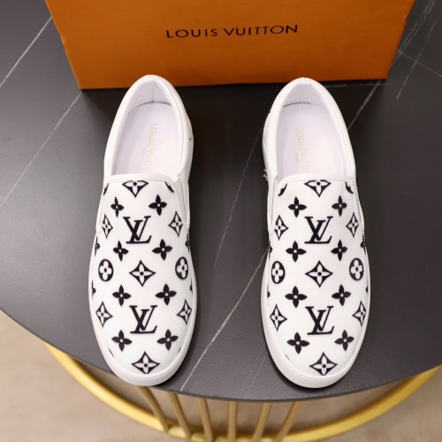 Louis Vuitton Men's Fashion Casual Slip-On Sneakers in Monogram Canvas 1 Louis Vuitton Men's Fashion Casual Slip-On Sneakers in Monogram Canvas
