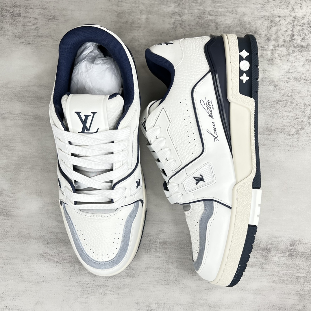 Louis Vuitton 新款上架 2023 Louis*Vuitto* LV Trainer 最新款 大底和面料私模 绝对下血本费心思的一款鞋子 自Vifgil到来之后而设计的这一系列 每一季度都深受众多粉丝的青睐 TPU 大底 包装