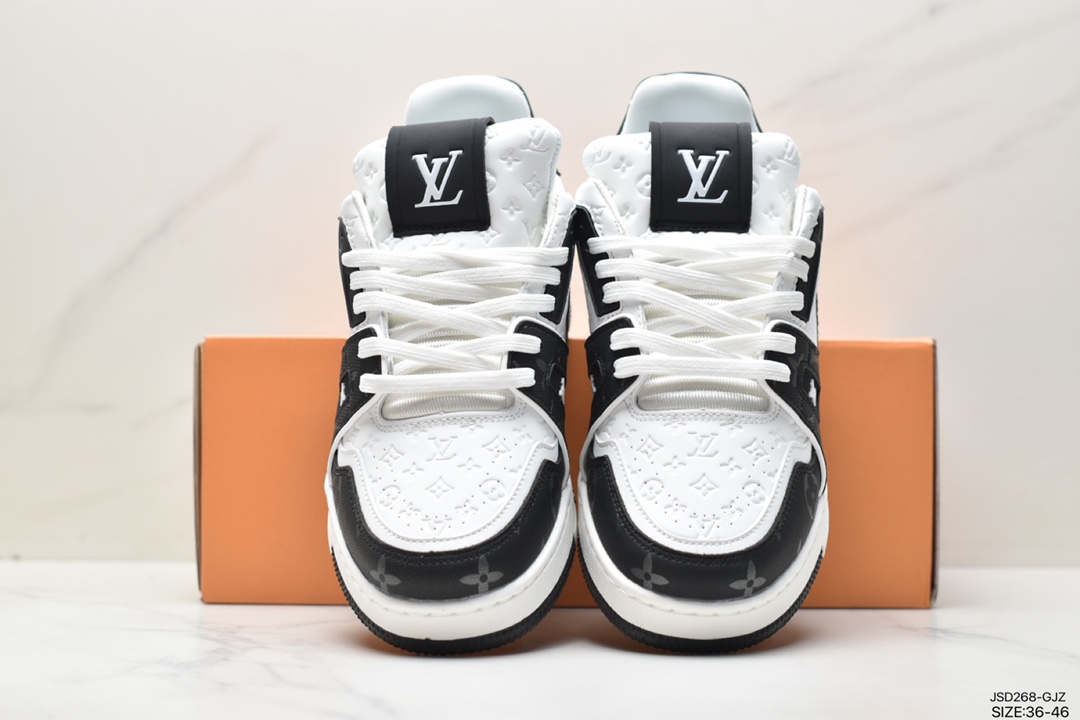 Louis Vuitton Trainer Maxi Low Sneaker Bread version Maxi series low-top casual sports culture versatile basketball sneakers