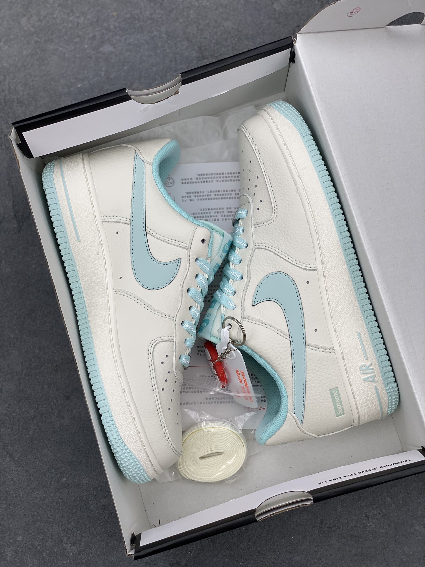Nike Air Force 1 '07 Low Ice Blue Supreme Collab Sneakers 10 i1686509331 3491 8