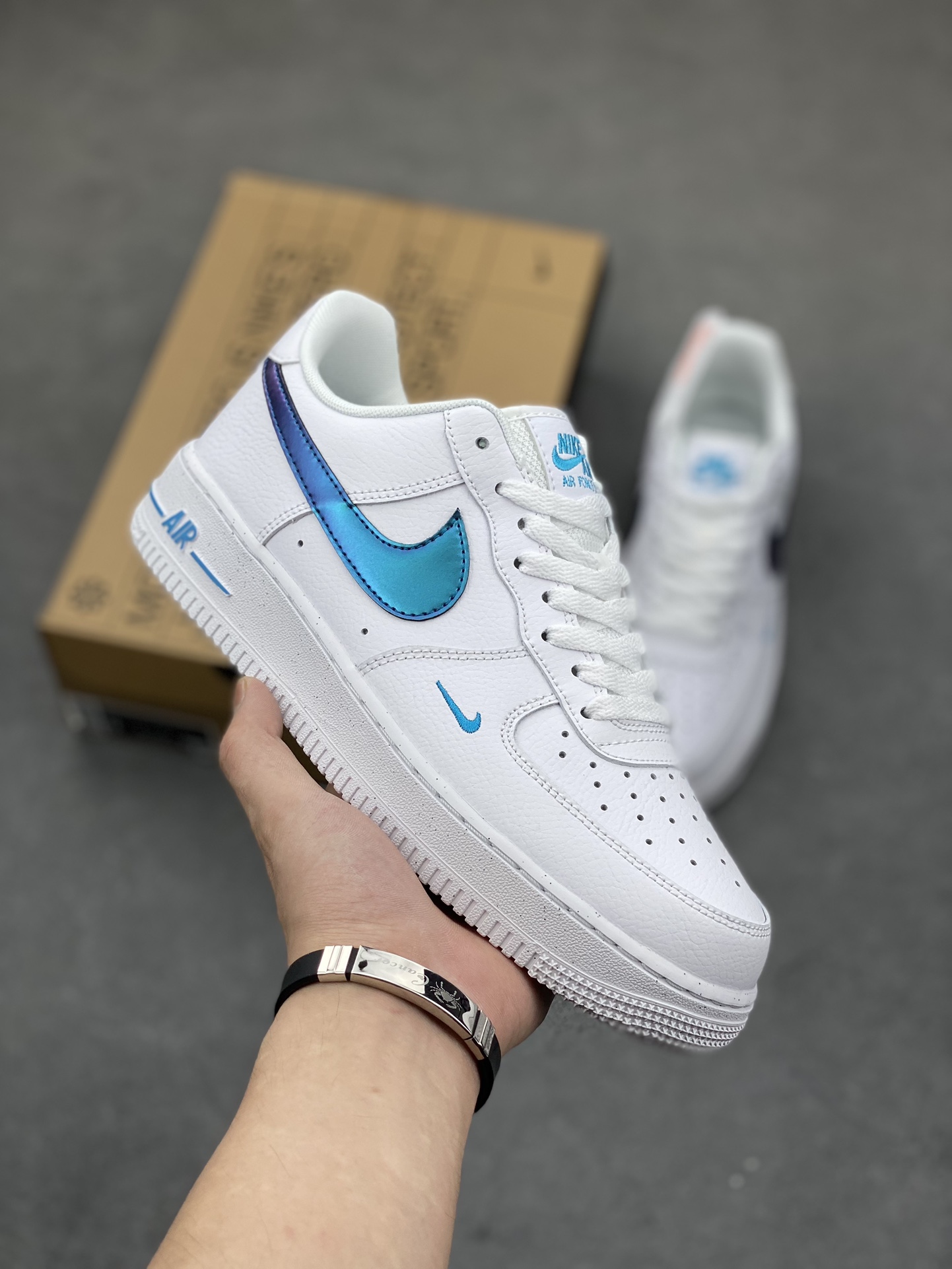 Nike Air Force 1 Low White Blue Sneakers - Classic Style & Comfort 2 i1686509512 2431 0