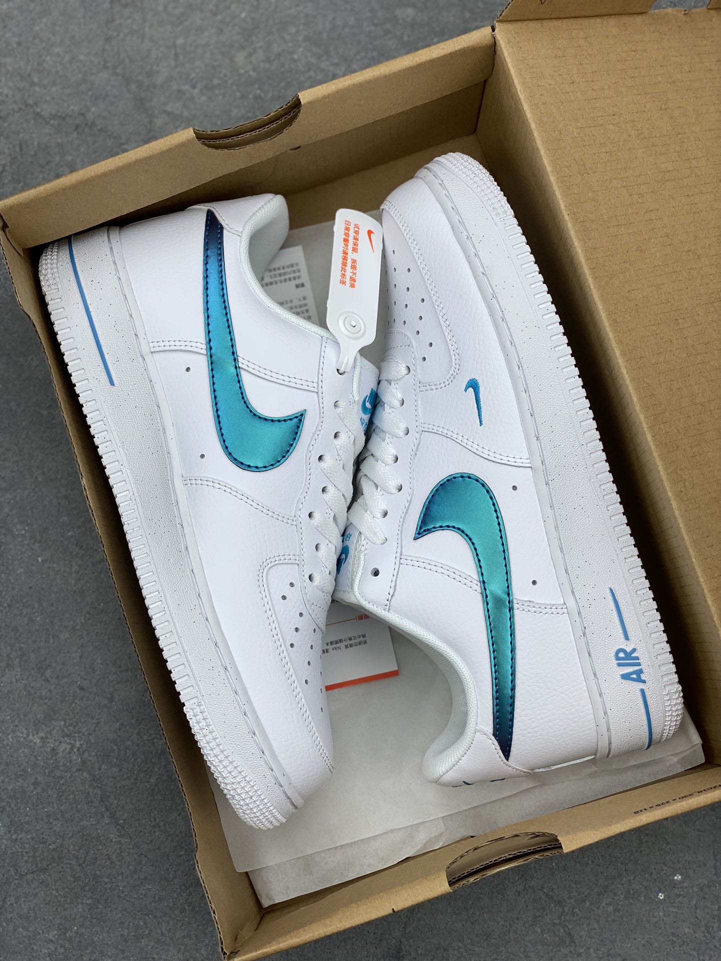 Nike Air Force 1 Low White Blue Sneakers - Classic Style & Comfort 10 i1686509512 2955 8