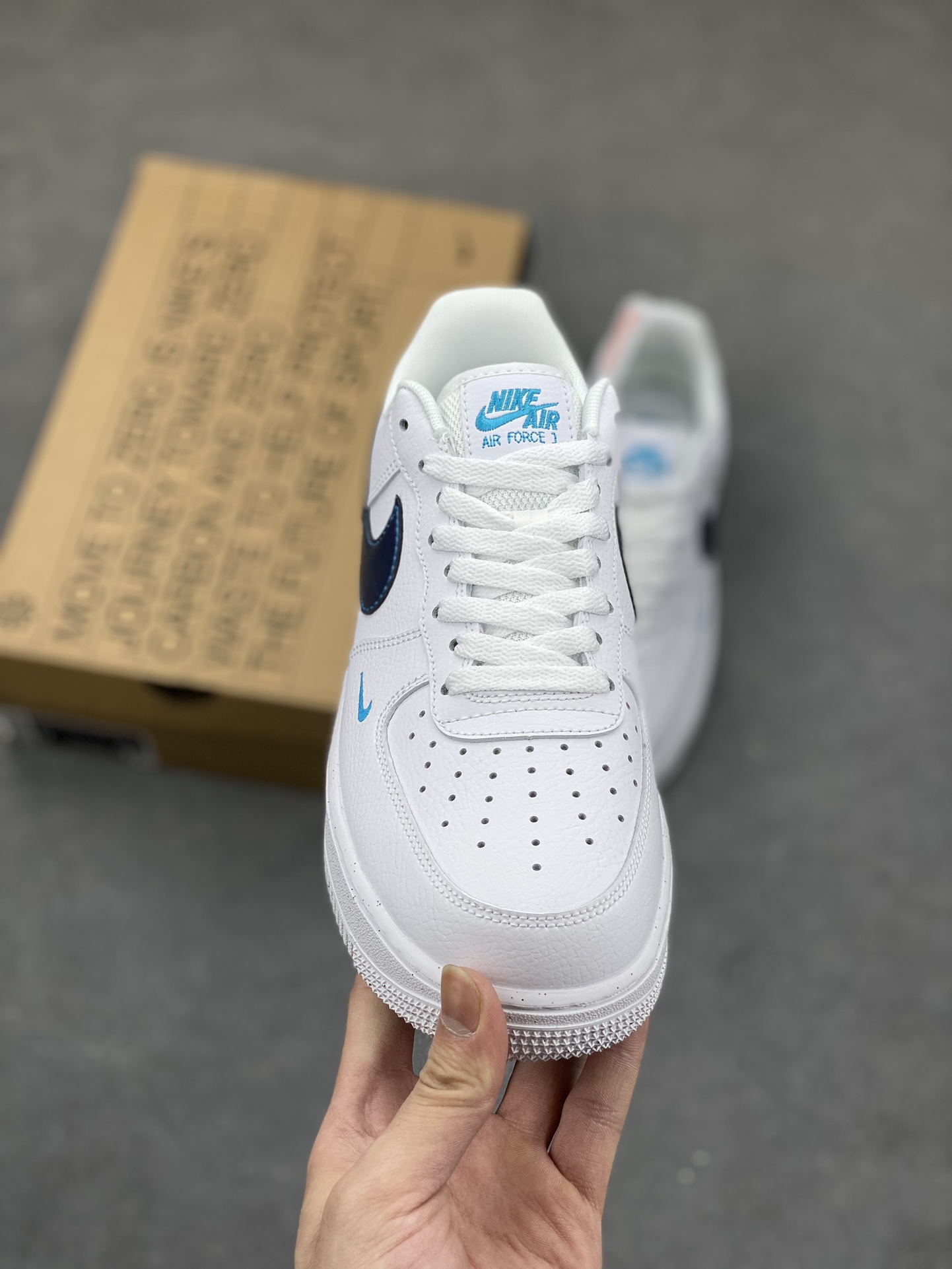 Nike Air Force 1 Low White Blue Sneakers - Classic Style & Comfort 3 i1686509512 7643 1
