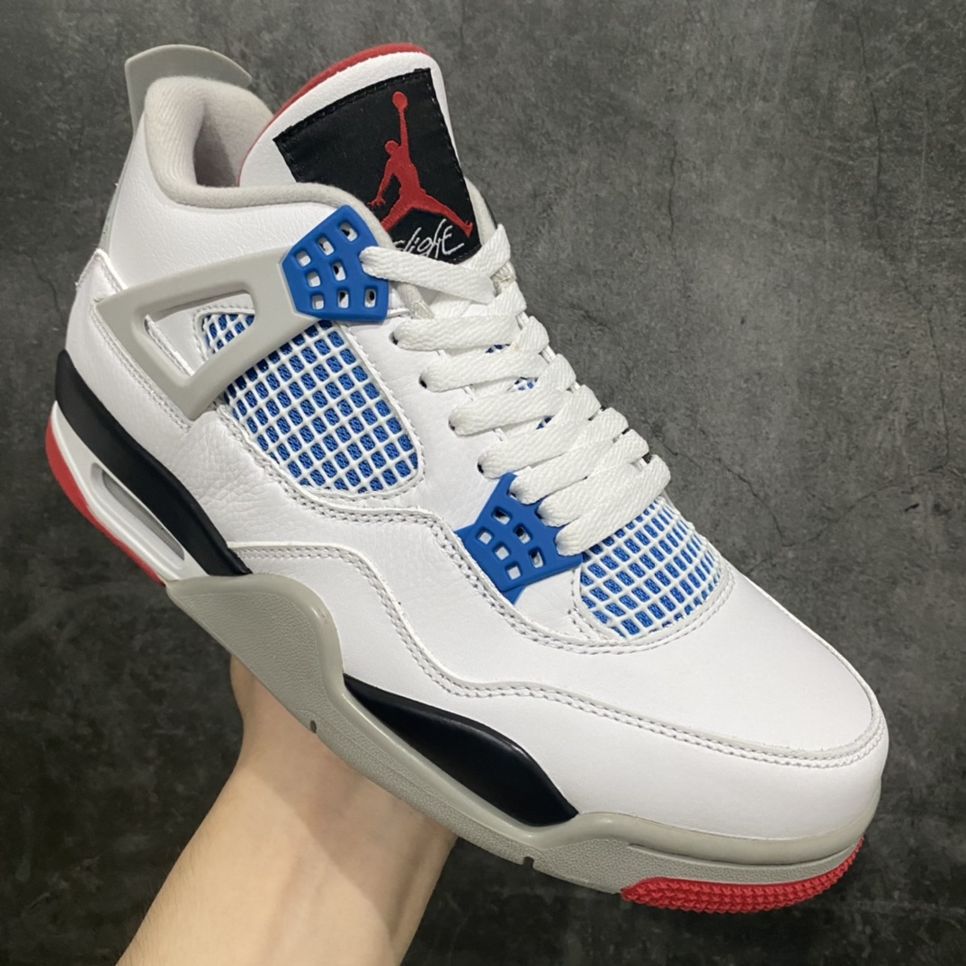 [Foreign trade pure original] Air Jordan AJ4 Retro white blue red mandarin duck CI1184-146