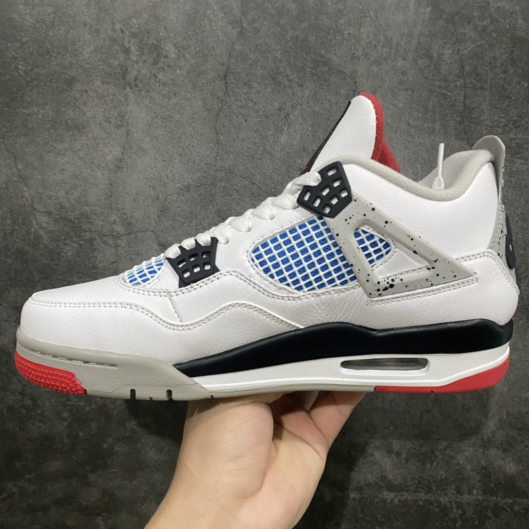 [Foreign trade pure original] Air Jordan AJ4 Retro white blue red mandarin duck CI1184-146