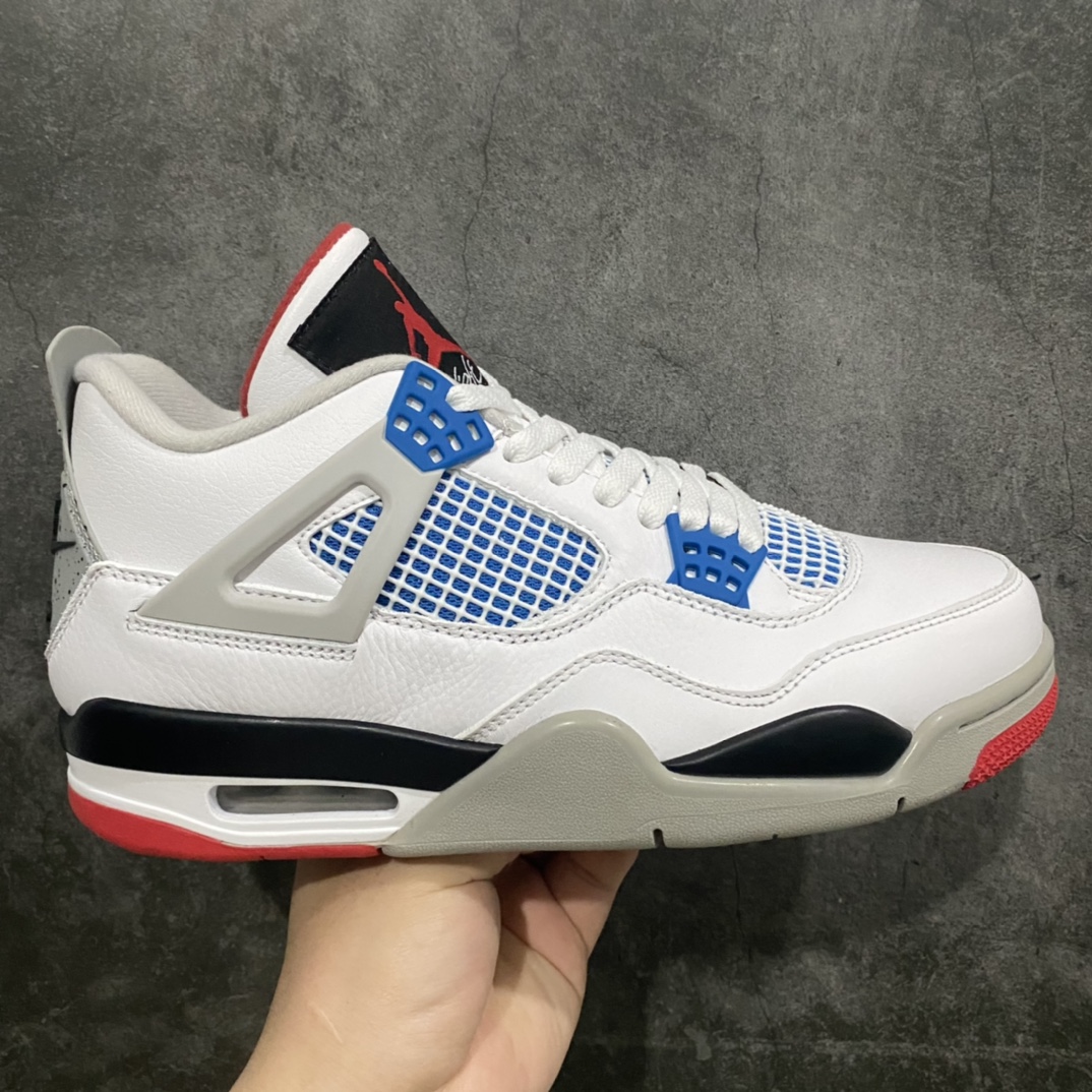 [Foreign trade pure original] Air Jordan AJ4 Retro white blue red mandarin duck CI1184-146