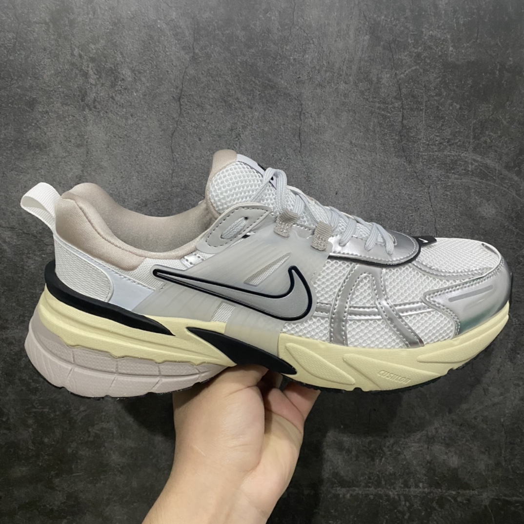 [Pure original] NIKE V2K Runtekk running shoes retro trend mesh breathable sports shoes gray silver FD0736-100