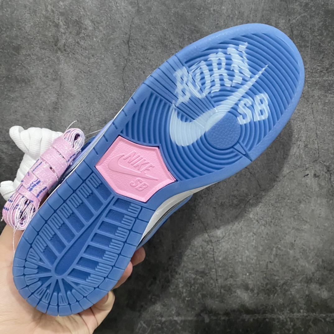 [Top pure original] Dunk white blue jelly hook three-party joint Born x Raised x Nike Dunk SB Low Release Date FN7819-400