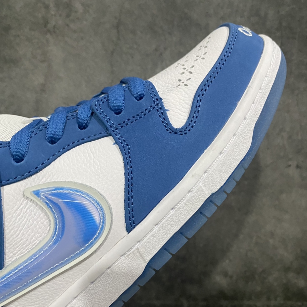 [Top pure original] Dunk white blue jelly hook three-party joint Born x Raised x Nike Dunk SB Low Release Date FN7819-400