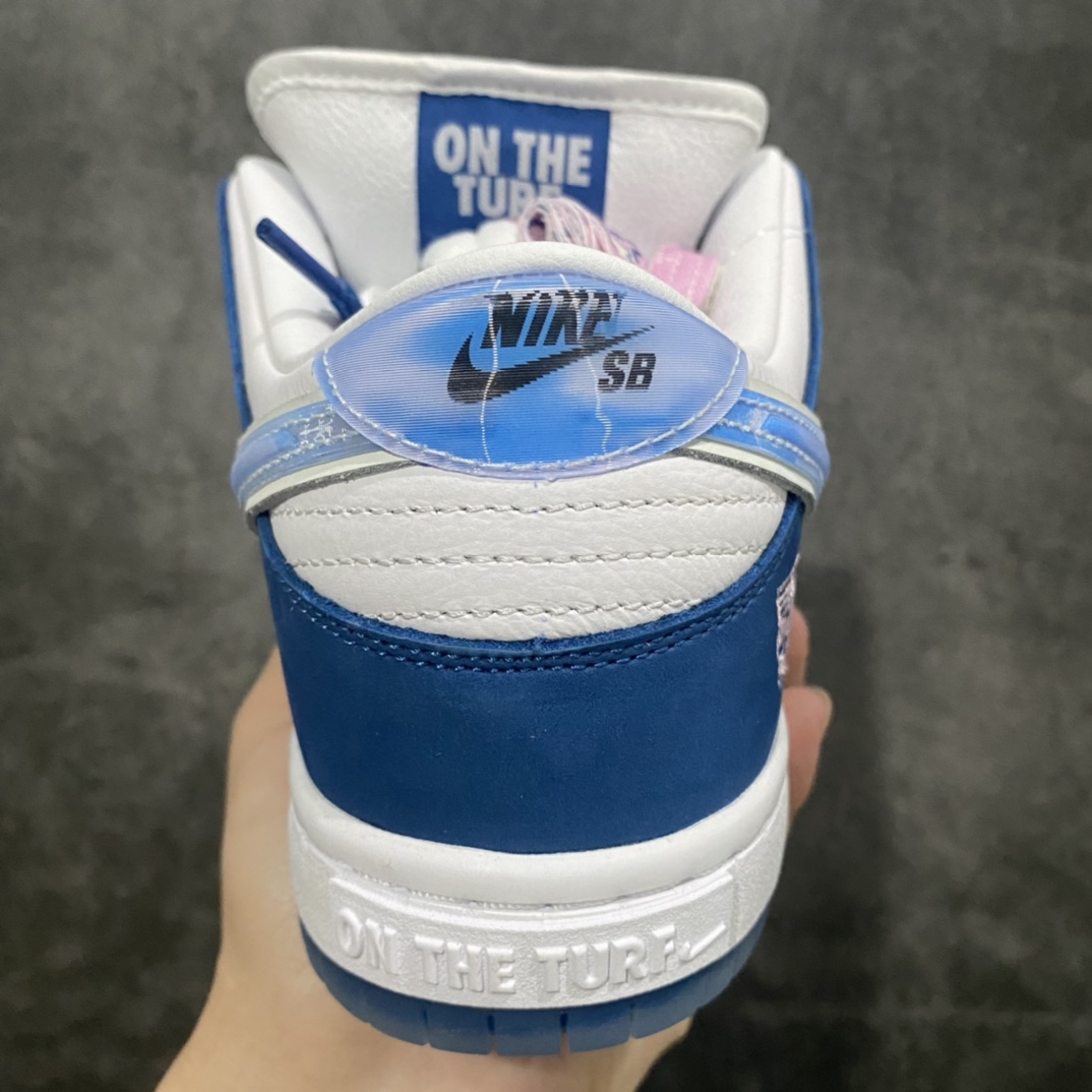 [Top pure original] Dunk white blue jelly hook three-party joint Born x Raised x Nike Dunk SB Low Release Date FN7819-400