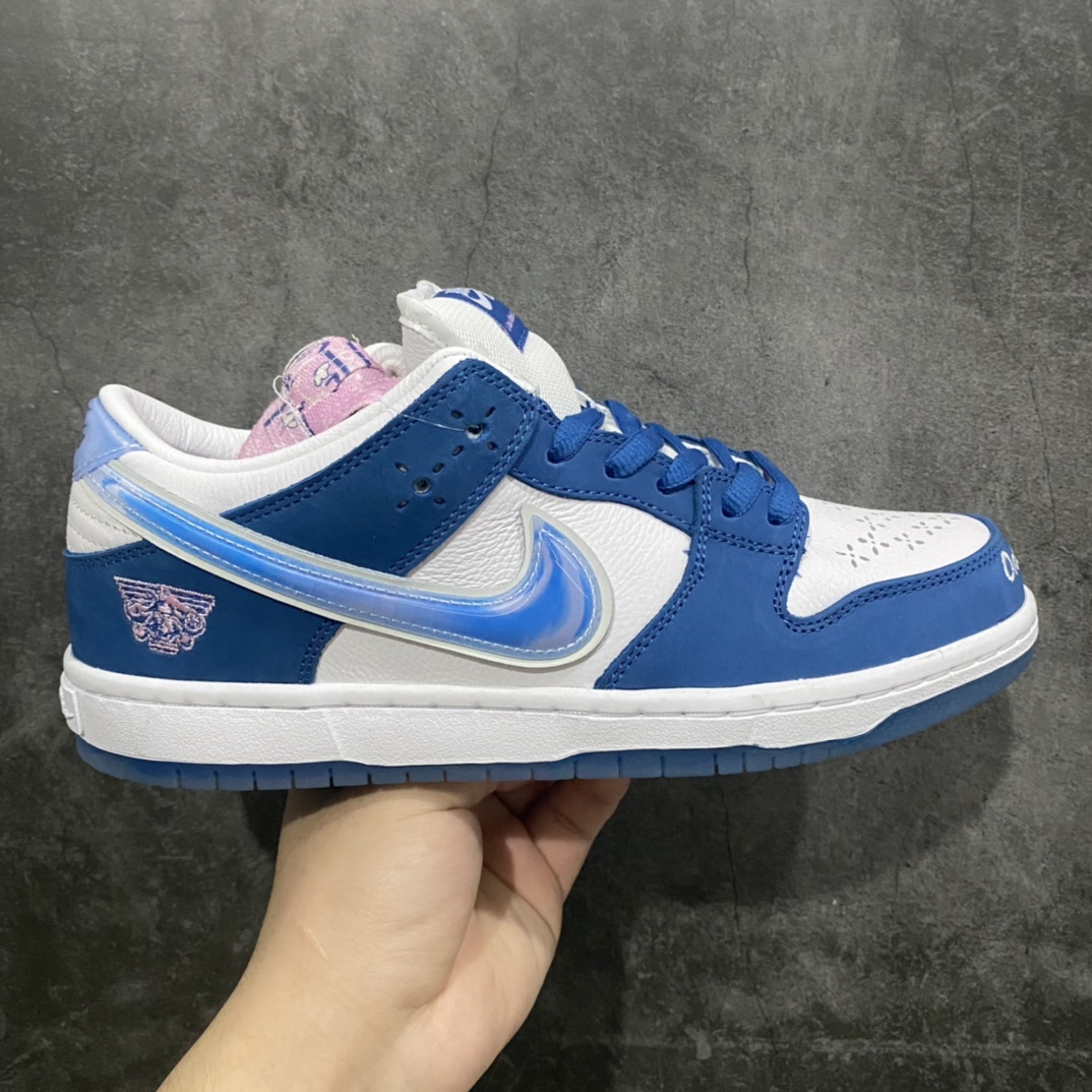 [Top pure original] Dunk white blue jelly hook three-party joint Born x Raised x Nike Dunk SB Low Release Date FN7819-400