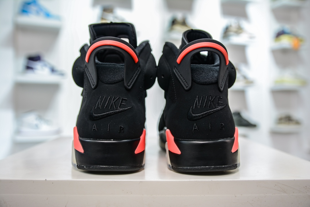 380 T DG东莞原渠道 纯原Air Jordan 6 Retro Infrared 黑红 384664-060