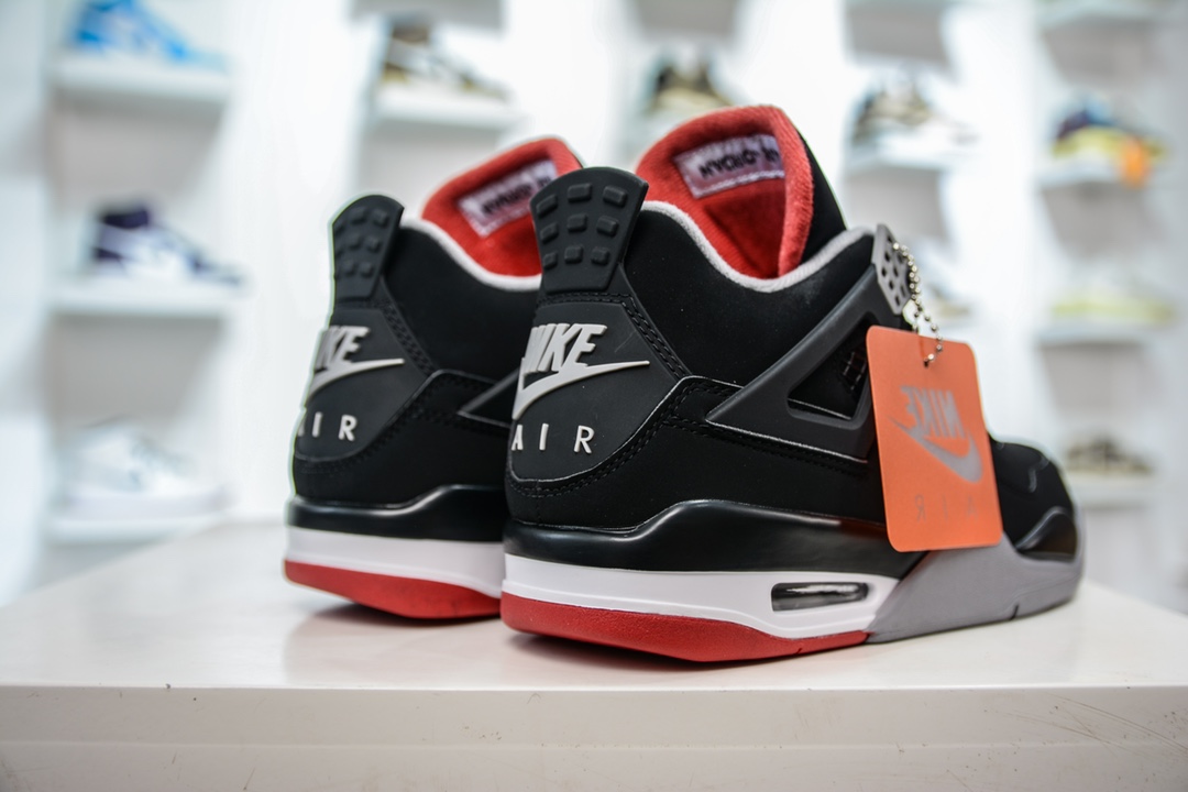 380 DG版东莞原渠道 Air Jordan 4 Retro Bred 黑红配色 308497-060