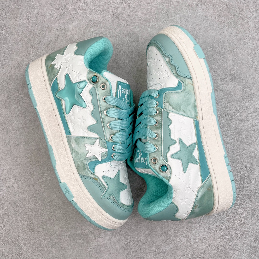 图片[3]-＃福利特价 KAALIXTO Retro Vintage 星星潮流休闲防滑耐磨低帮板鞋 此款鞋使用牛仔作为主要的鞋面材质 结实耐磨 鞋舌设计特有印花皮牌作为搭配充分凸显牛仔的特性 整体鞋款采用牛仔面料随意角度拼接的呈现方法 打破消费者原有对鞋子的刻板印象 让人耳目一新 织麦标在彰品品牌属性的同时更具牛仔的代表性元素 并采用加厚内里 穿着舒适透气 鞋底做旧氧化 尺码：36 37 38 39 40 41 42 43 44 45-选品中心