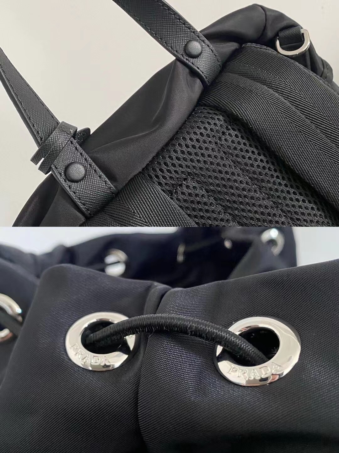 ad Pd コラボデザイン リュックサック Re-Nylon Saffiano