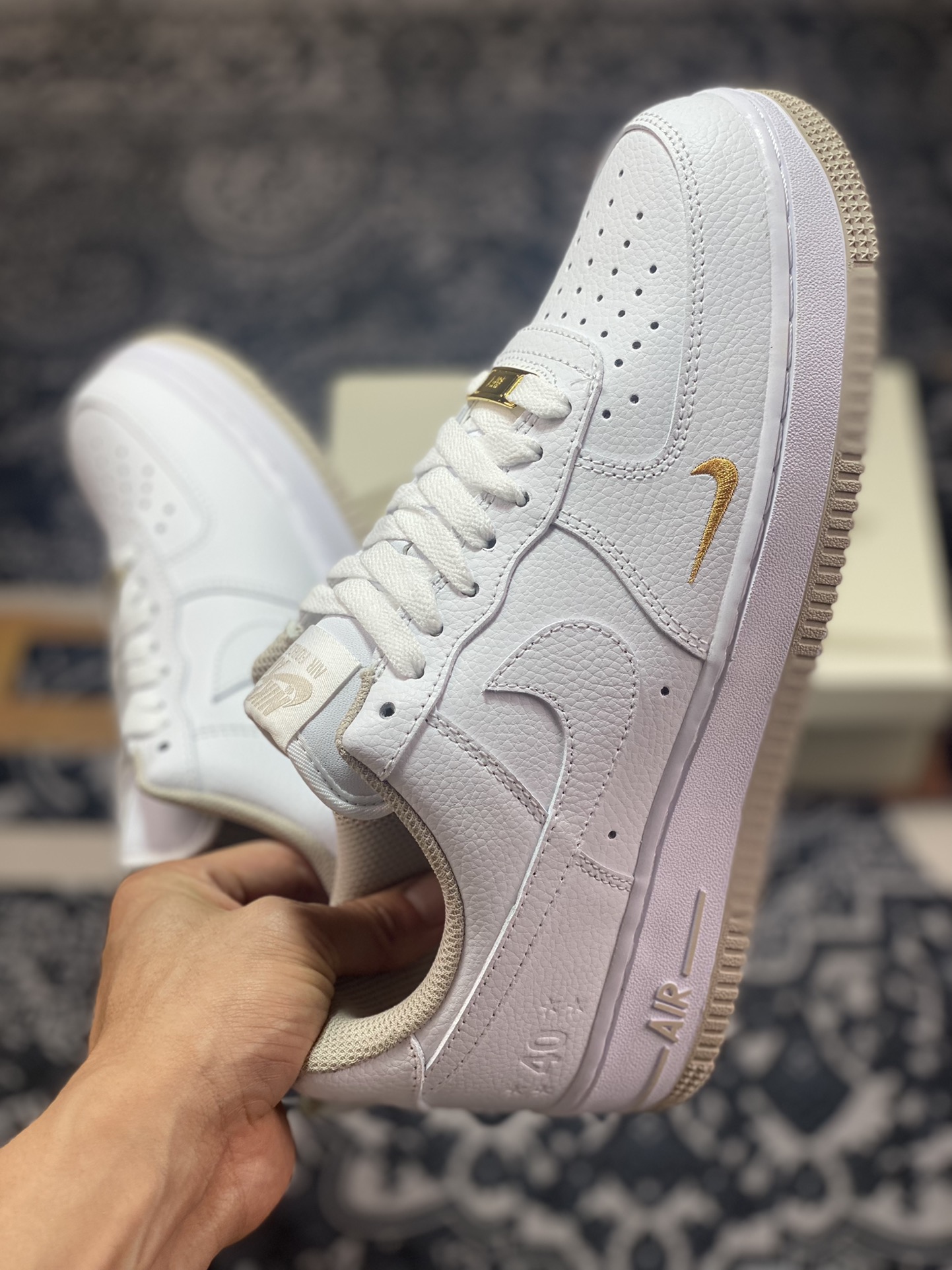 220 Nike Air Force 1'07”40th Anniversary/White/Khaki”空军一号板鞋DD1225-007