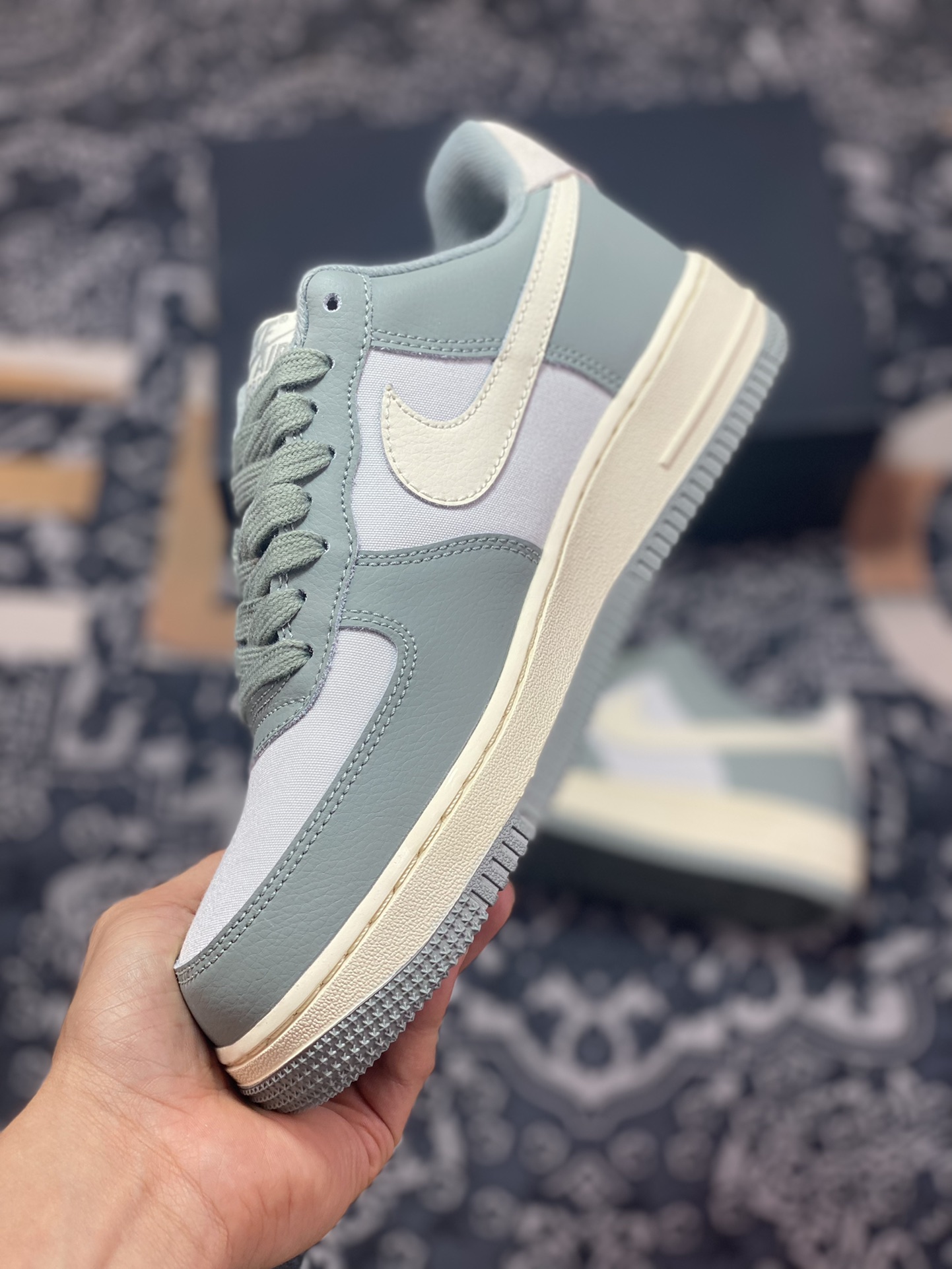 Nike Air Force 1'07 Low ”Mica Green” Air Force One classic low-cut sneakers ”Mica Green Gray Beige” DV7186-300