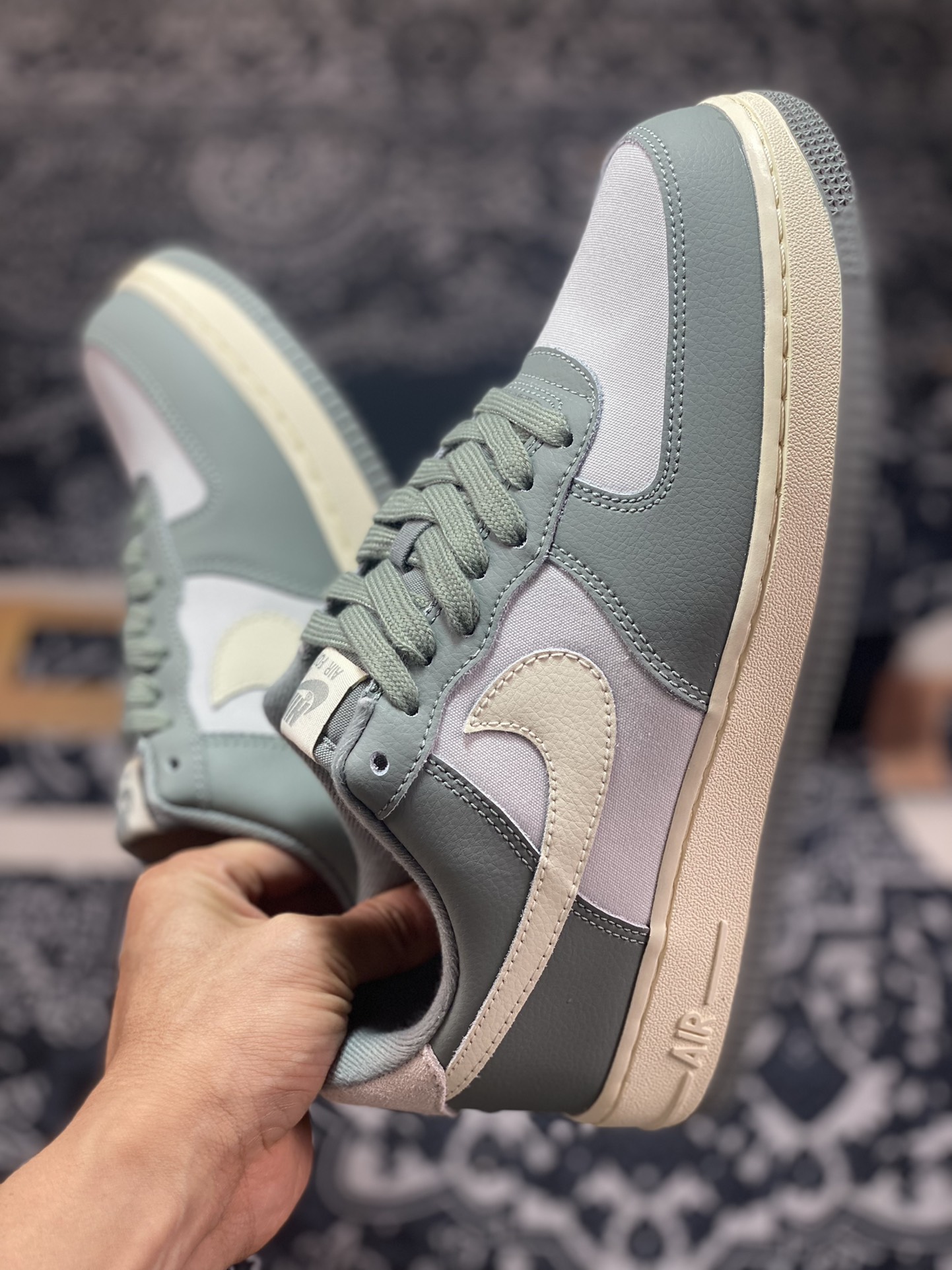 Nike Air Force 1'07 Low ”Mica Green” Air Force One classic low-cut sneakers ”Mica Green Gray Beige” DV7186-300