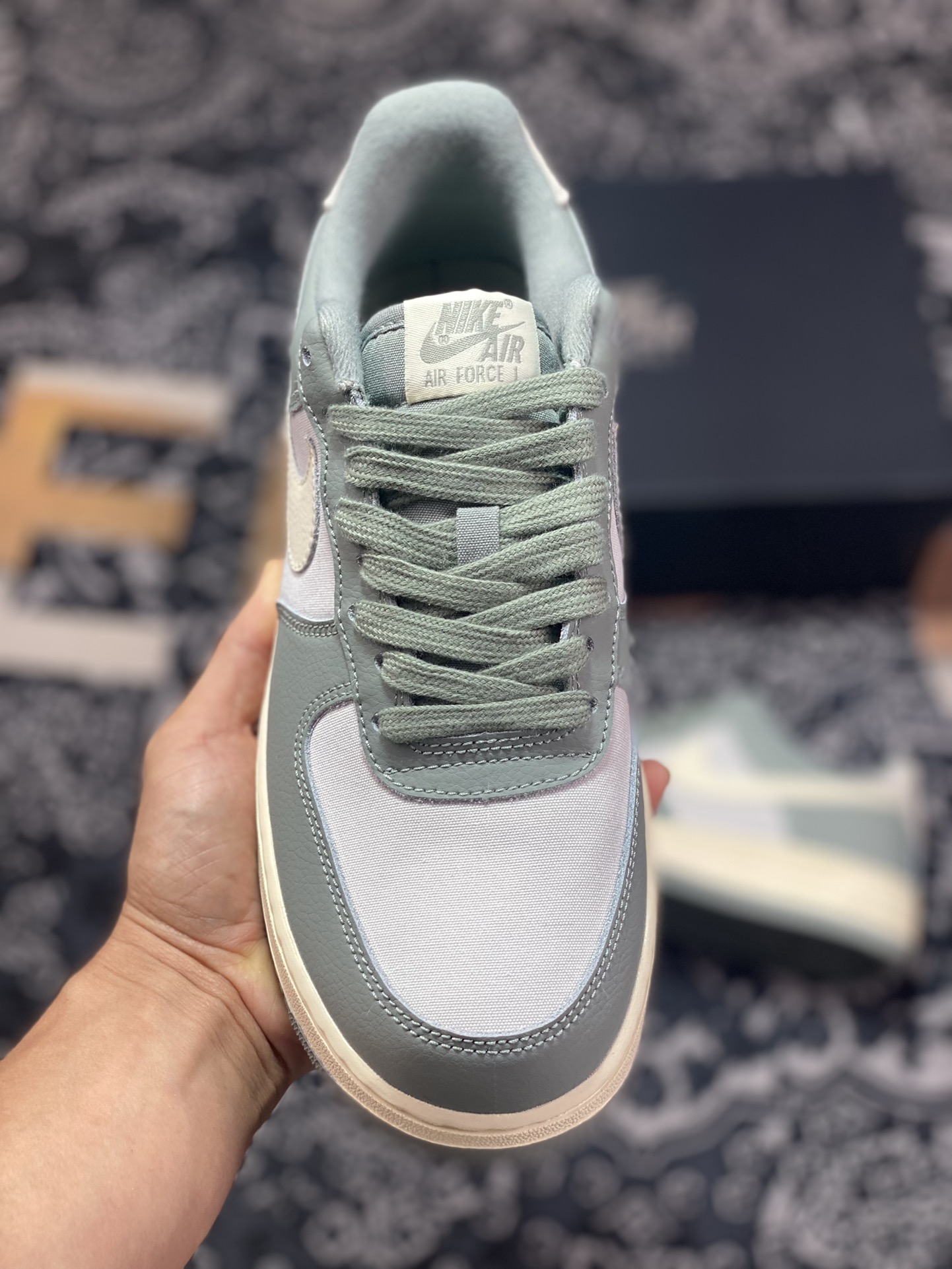 Nike Air Force 1'07 Low ”Mica Green” Air Force One classic low-cut sneakers ”Mica Green Gray Beige” DV7186-300