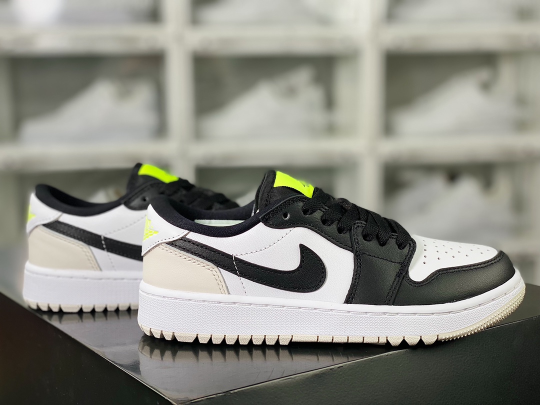 Air Jordan 1 Low Golf ”Black/White/Volt” AJ1 Jordan generation sneakers ”White Black Fluorescent Green” DD9315-104