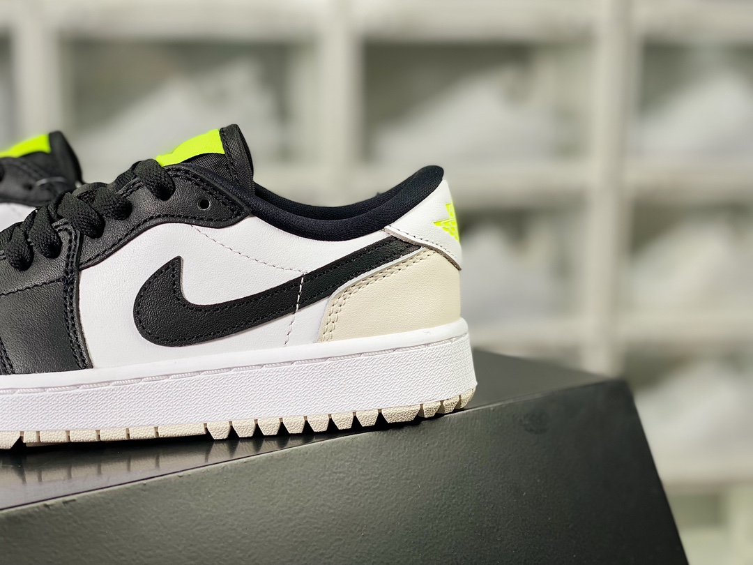 Air Jordan 1 Low Golf ”Black/White/Volt” AJ1 Jordan generation sneakers ”White Black Fluorescent Green” DD9315-104