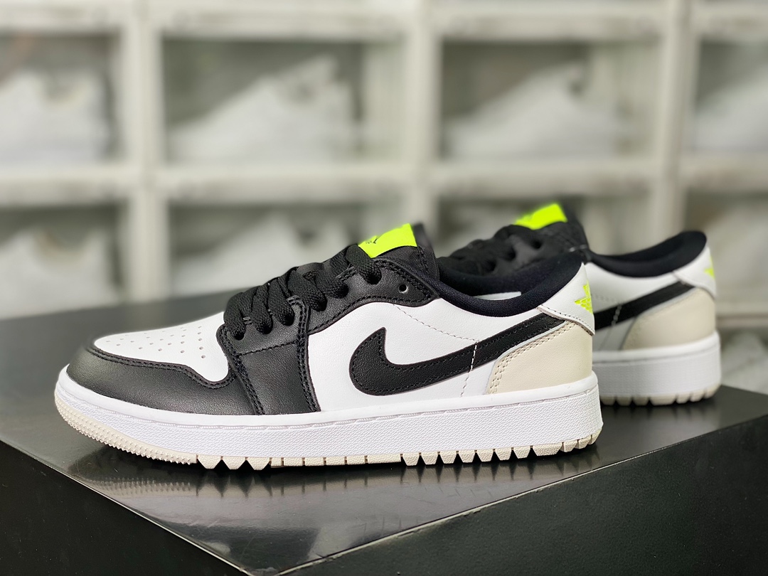 Air Jordan 1 Low Golf ”Black/White/Volt” AJ1 Jordan generation sneakers ”White Black Fluorescent Green” DD9315-104