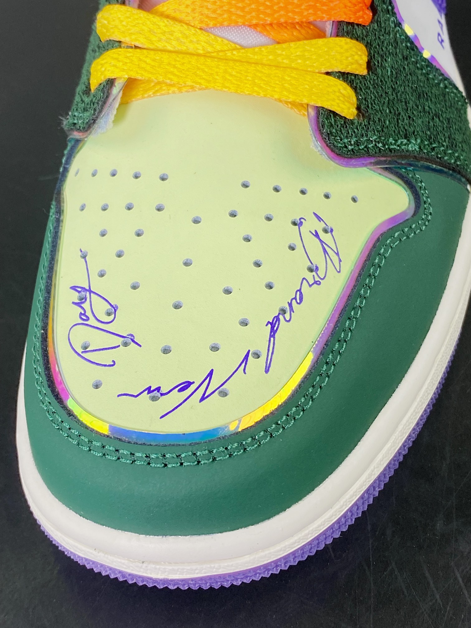 Air Jordan 1 Retro Low OG ”Doernbecher 2023” AJ1 Jordan generation basketball shoes ”Charity Green Purple” FD9665-351